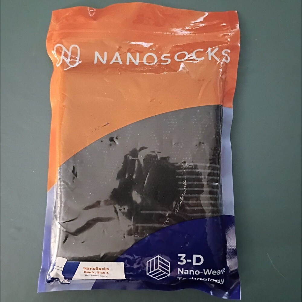 NEW Compression NANOSOCKS 3D NanoWeave Technology Black Sz 3 Nano Socks 3-D